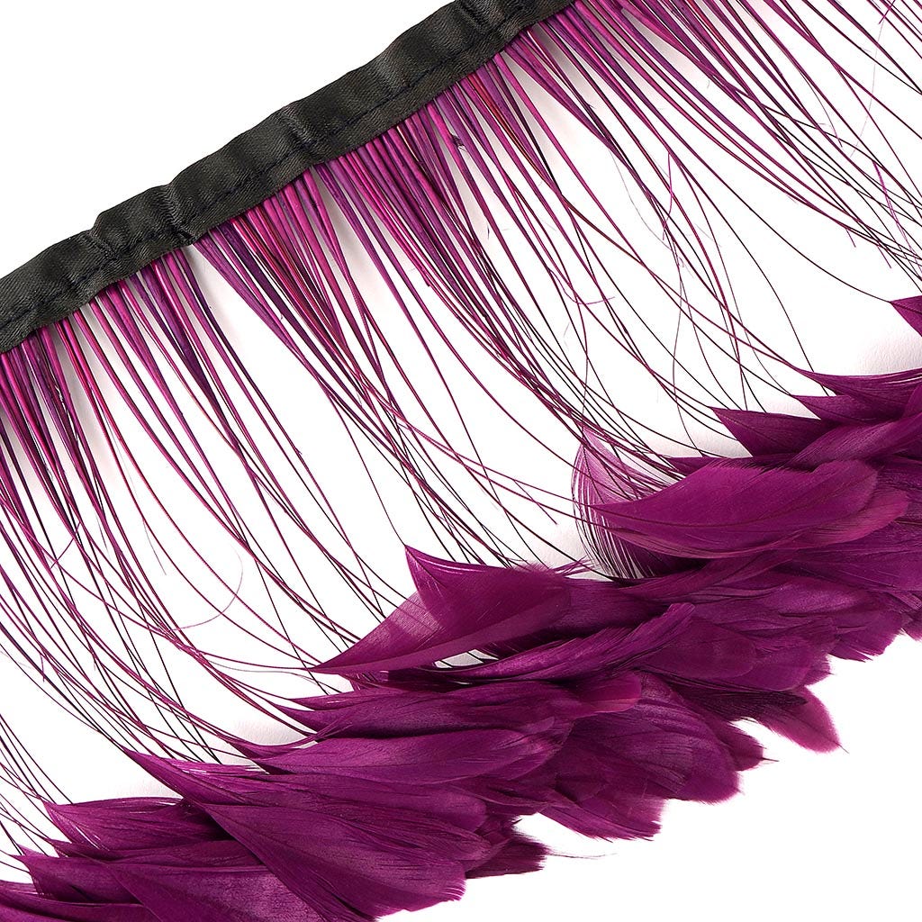 Stripped Bleached Coque Fringe - Purple