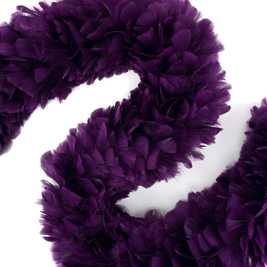 Turkey Feather Boa 8-10"- Purple