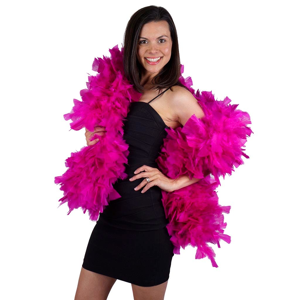 Turkey Feather Boa 8-10" - Very Berry