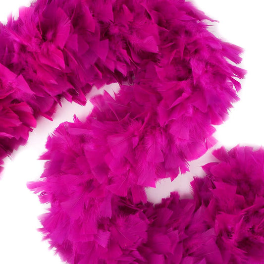 Turkey Feather Boa 8-10" - Very Berry