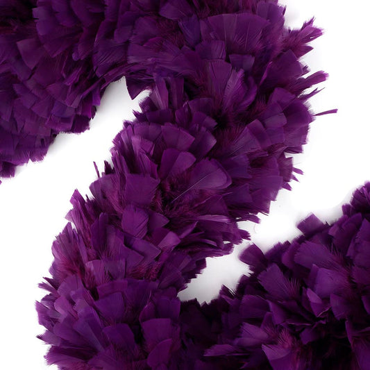 Turkey Feather Boa 10-14" - Purple