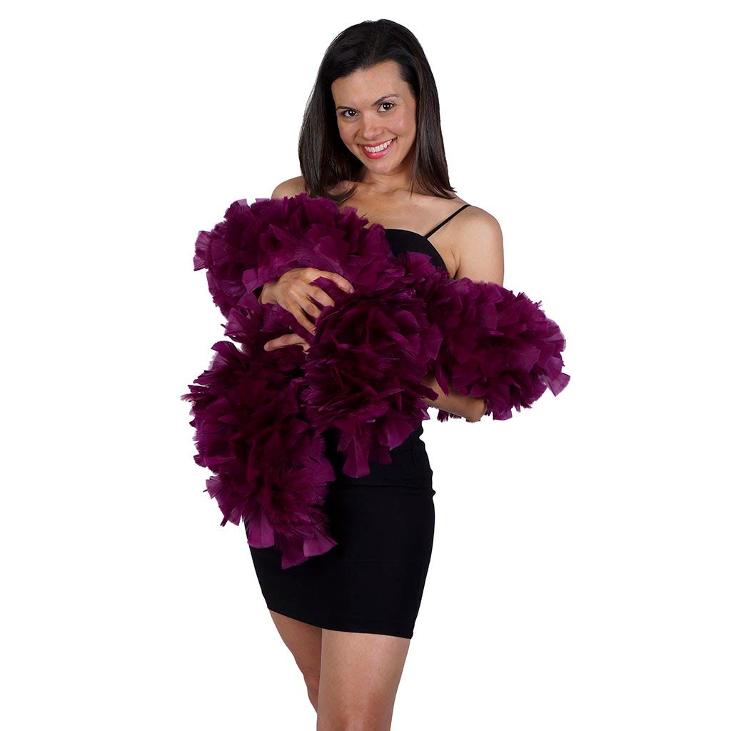 Turkey Feather Boa 6-8" - Purple