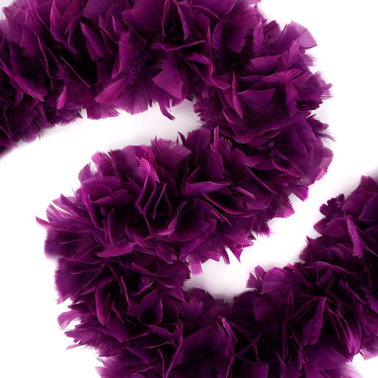 Turkey Feather Boa 6-8" - Purple