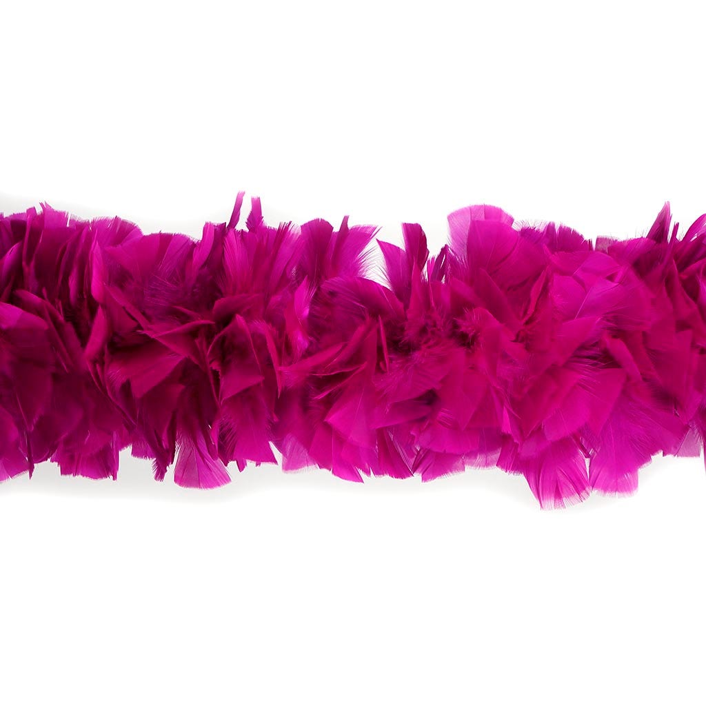 Turkey Feather Boa 6-8" - Very Berry - 6-8"