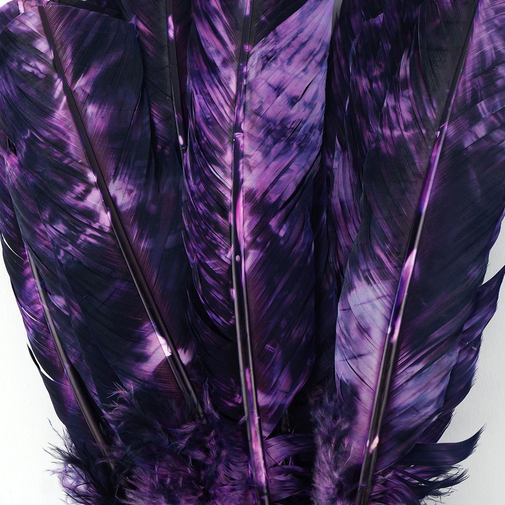 Turkey Quill - Tie Dye - Orchid and Plum
