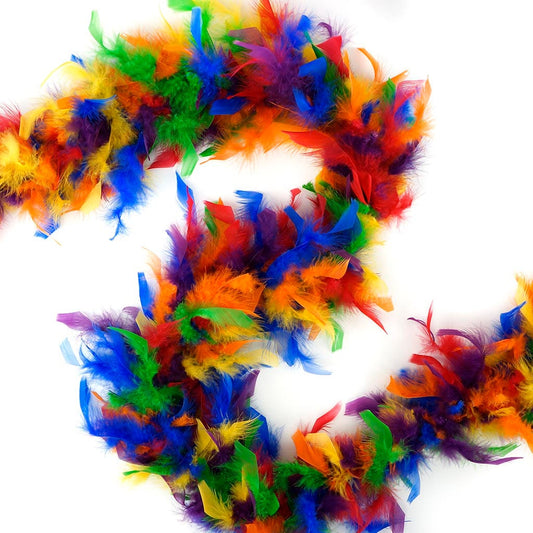 Chandelle Feather Boa - Lightweight Rainbow Mix