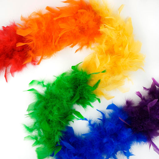 Chandelle Feather Boa - Lightweight - Rainbow Sectional