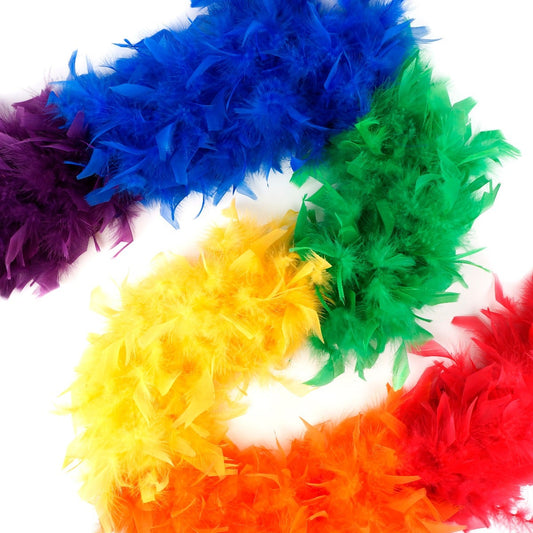 Chandelle Feather Boa - Heavyweight - Sectional - Rainbow