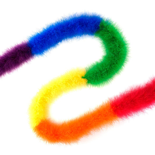 Marabou Feather Boa - Mediumweight - Rainbow Sectional