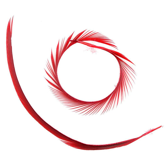 Goose Biot Feathers-Dyed - Red