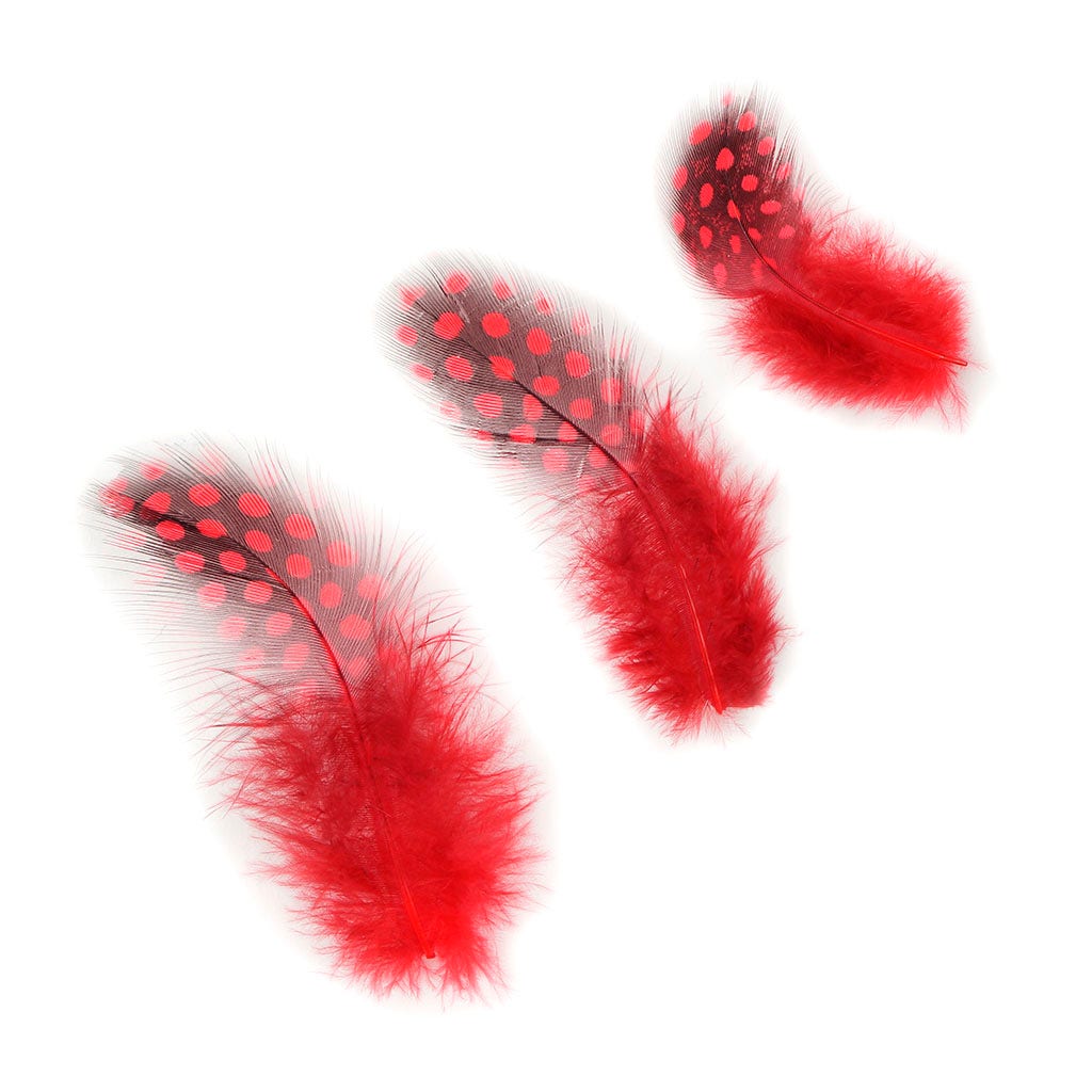 Bulk Guinea Hen Plumage - 1/4 lb - Red