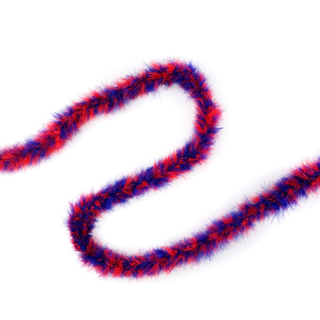 Thin Marabou Feather Boa - Red/Regal