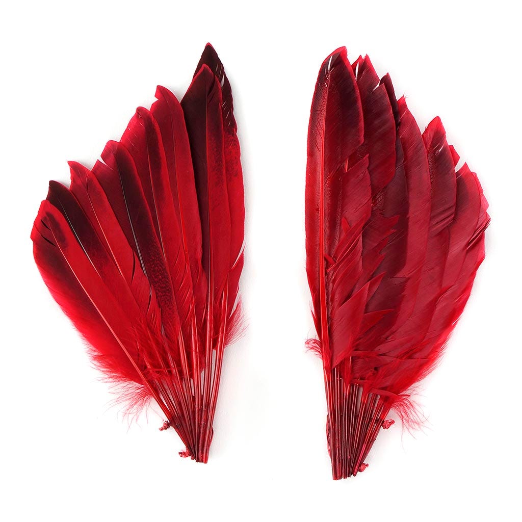 Duck Wing Fan Trim - Red