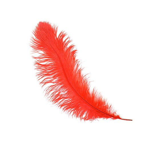 Ostrich Feathers-Narrow Drabs - Red