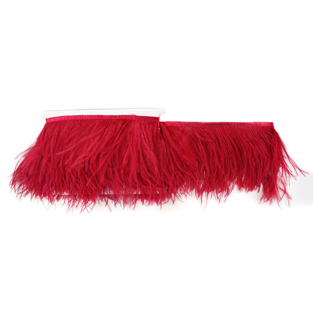 Ostrich Feather Fringe 2PLY - Tango Red