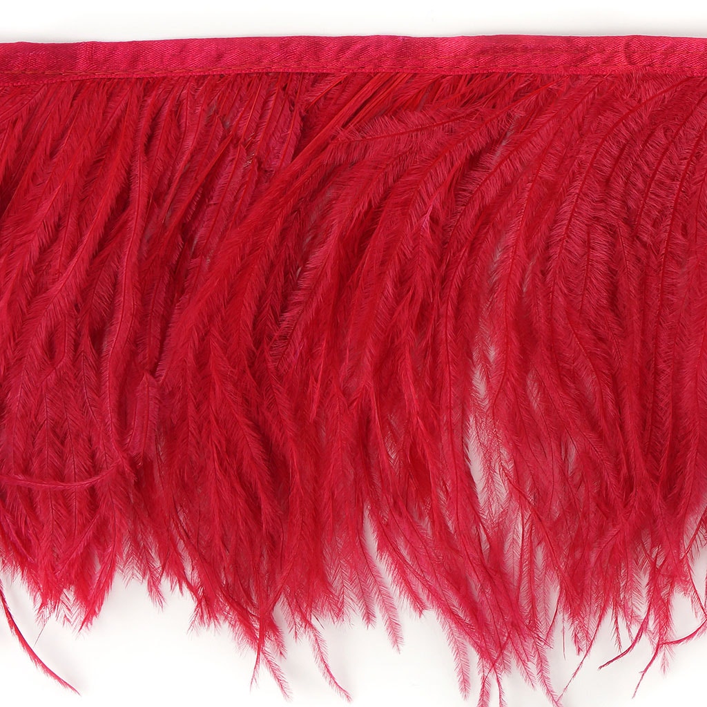 Ostrich Feather Fringe 2PLY - Tango Red