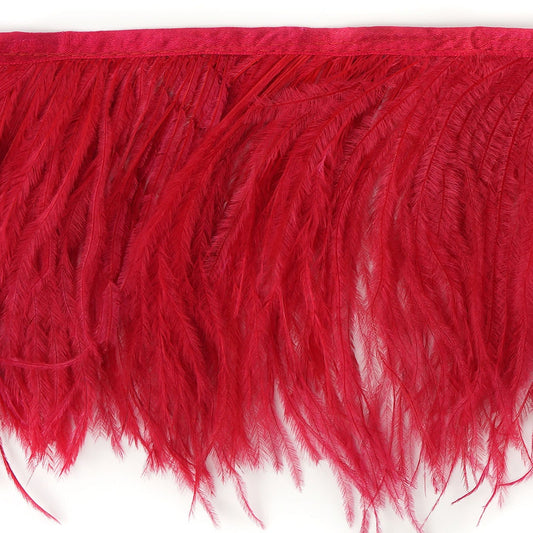 Ostrich Feather Fringe 2PLY - Tango Red