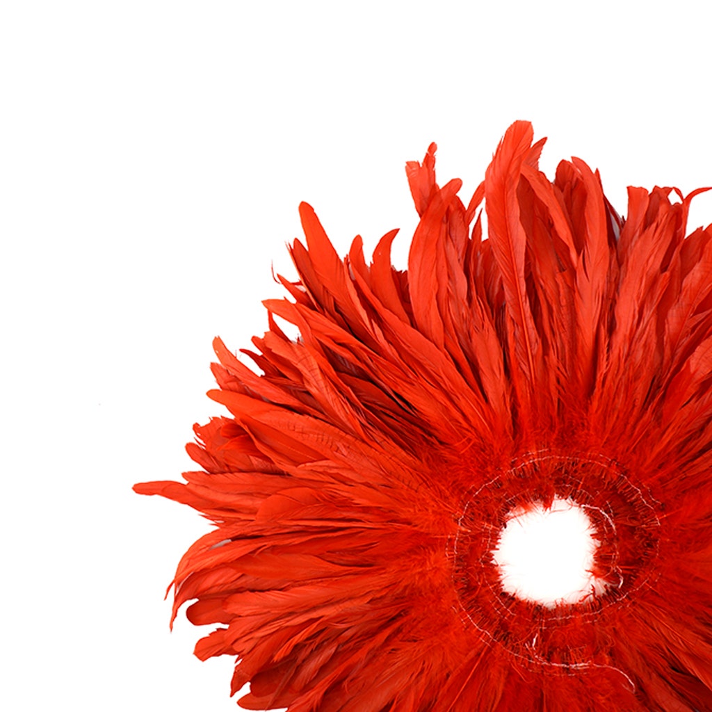 Rooster Coque Tails-Bleach-Dyed - Red