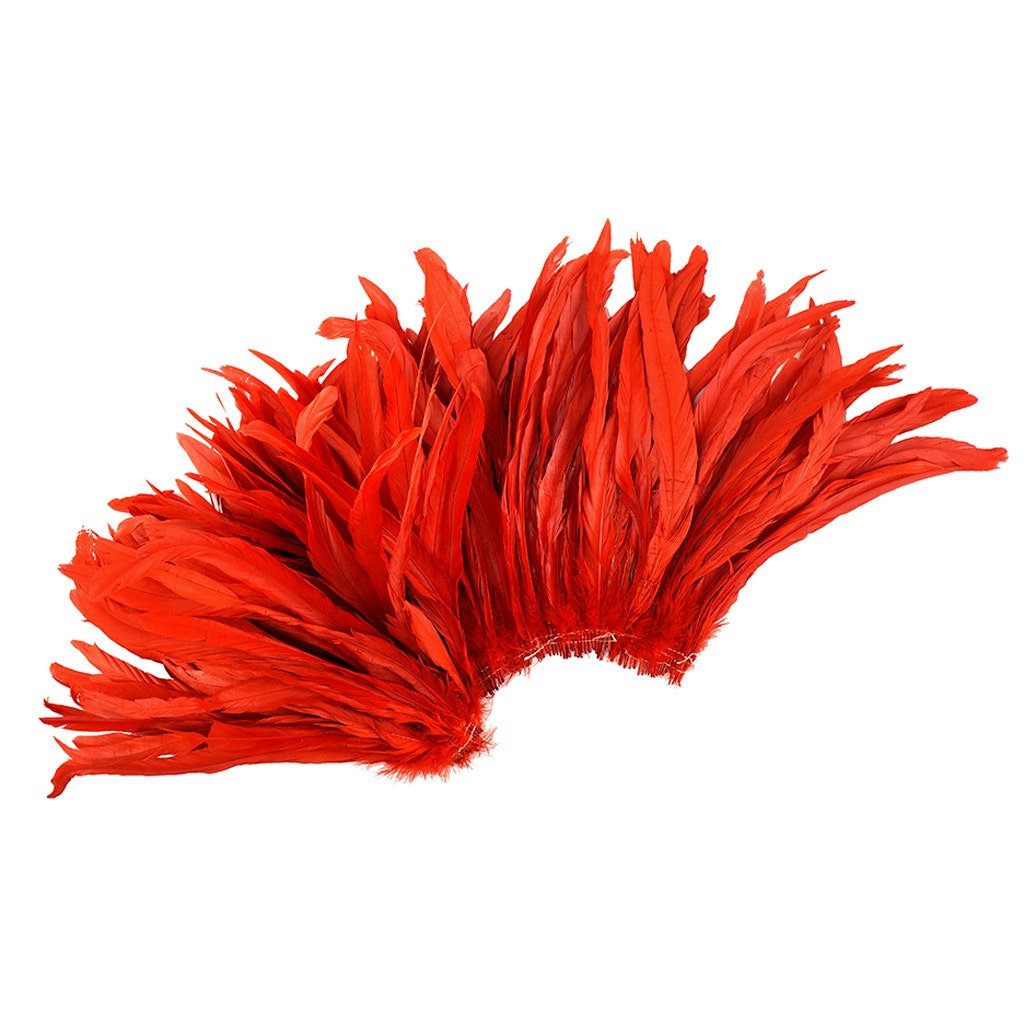 Rooster Coque Tails-Bleach-Dyed - Red