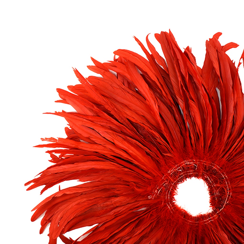 Rooster Coque Tails-Bleach-Dyed - Red