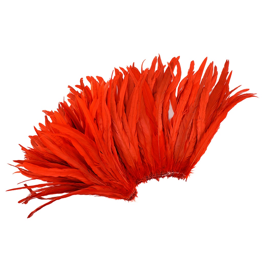 Rooster Coque Tails-Bleach-Dyed - Red