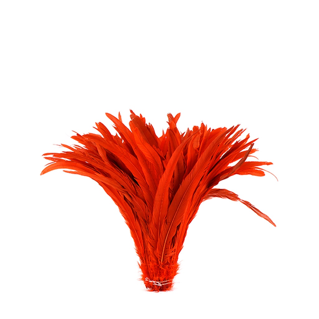 Rooster Coque Tails-Bleach-Dyed - Red
