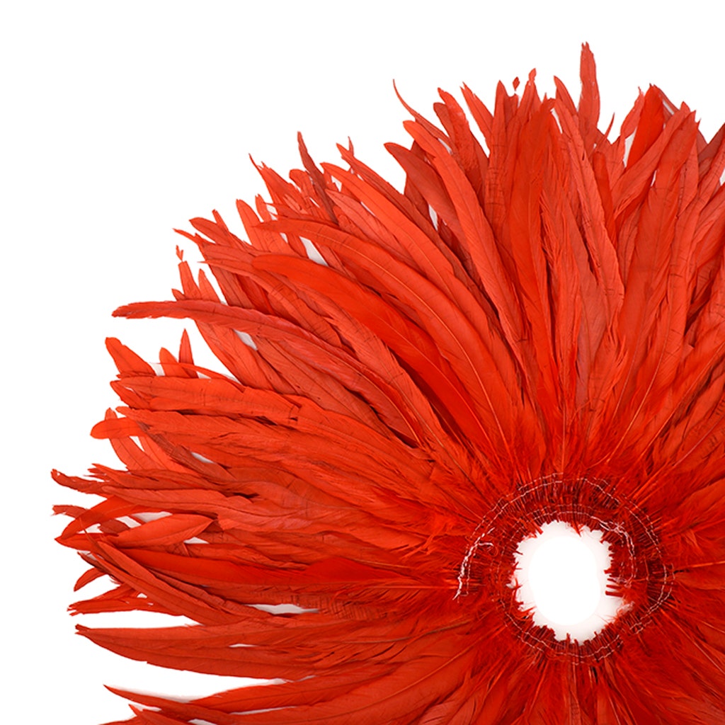 Rooster Coque Tails-Bleach-Dyed - Red