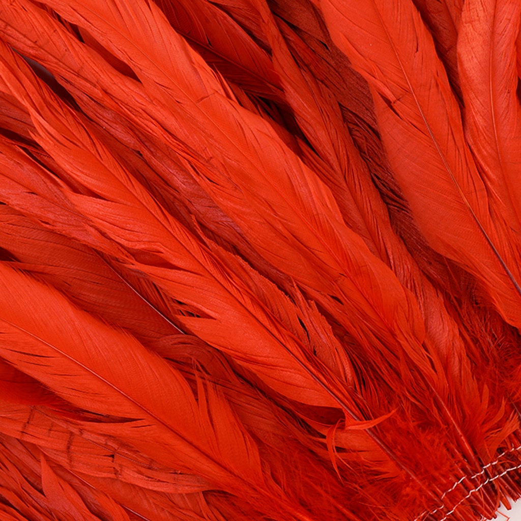 Rooster Coque Tails-Bleach-Dyed - Red