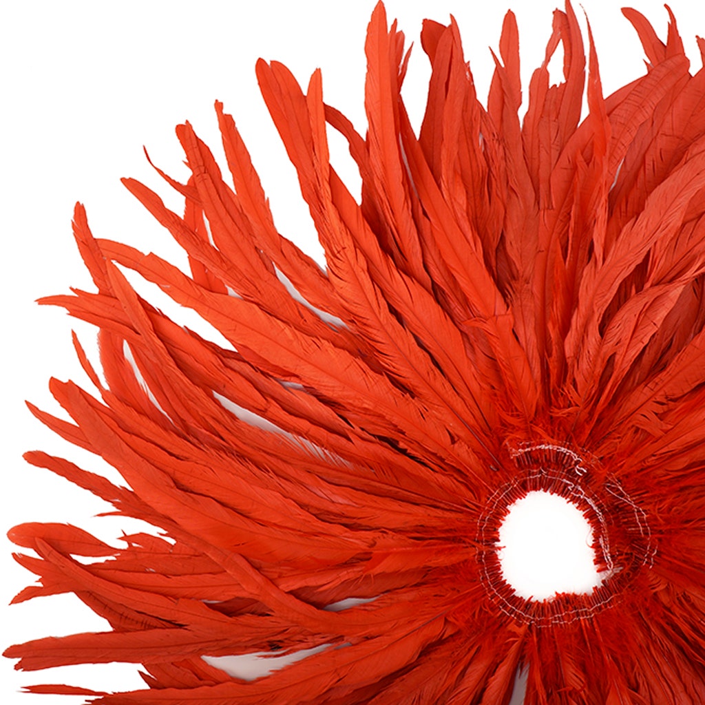 Rooster Coque Tails-Bleach-Dyed - Red