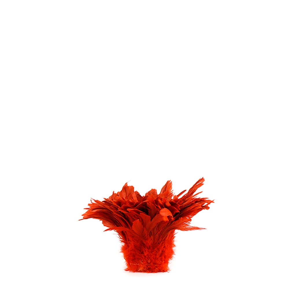 Rooster Coque Tail Feathers Bleach and Dyed - Red