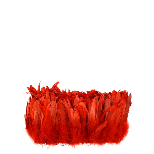 Rooster Coque Tail Feathers Bleach and Dyed - Red