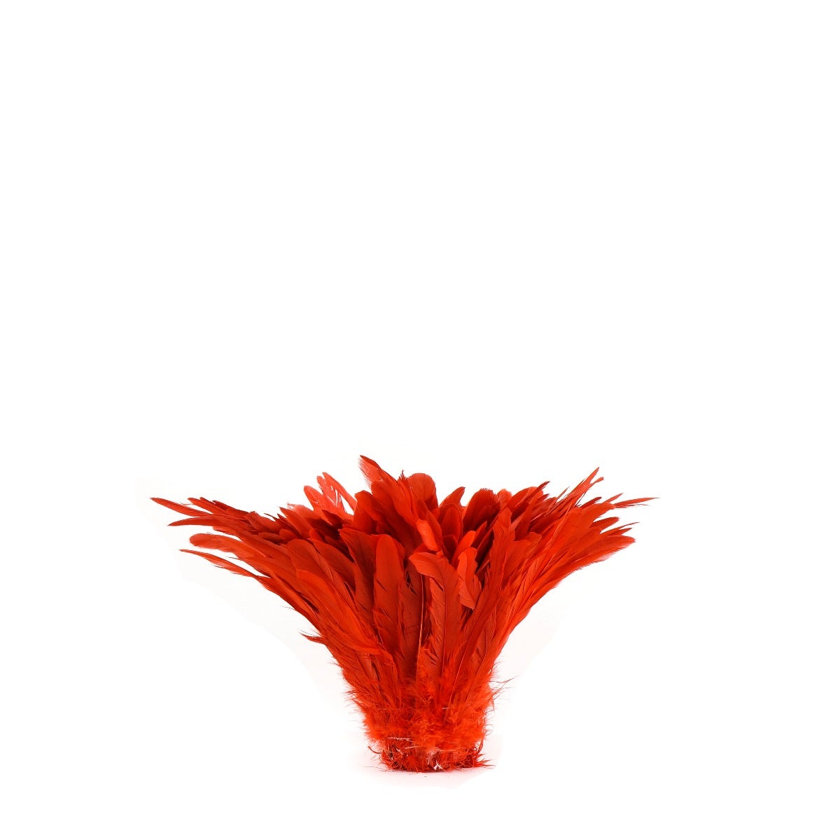 ROOSTER COQUE TAILS FEATHERS BLEACH DYED 7-10” - 1/2 Yard ( 18" ) - Red