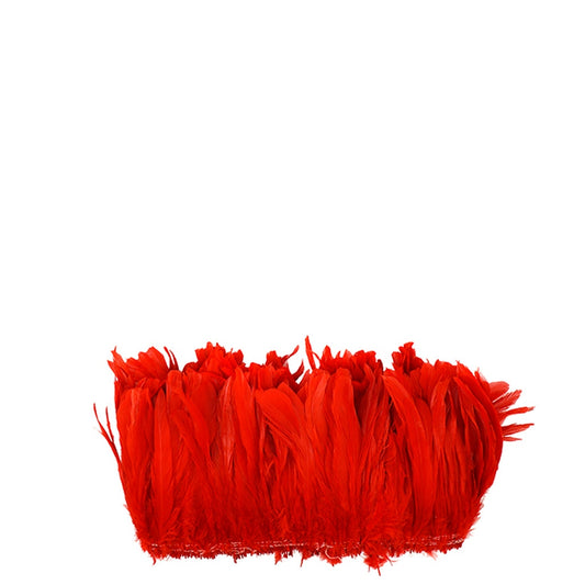Rooster Coque Tails White-Dyed - Red