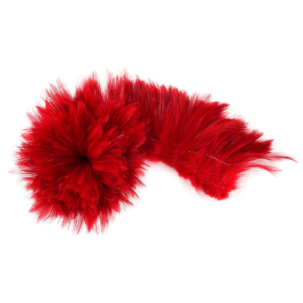 Rooster Hackle-White-Dyed - Red