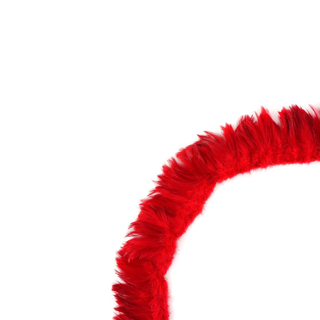 Rooster Hackle-White-Dyed - Red