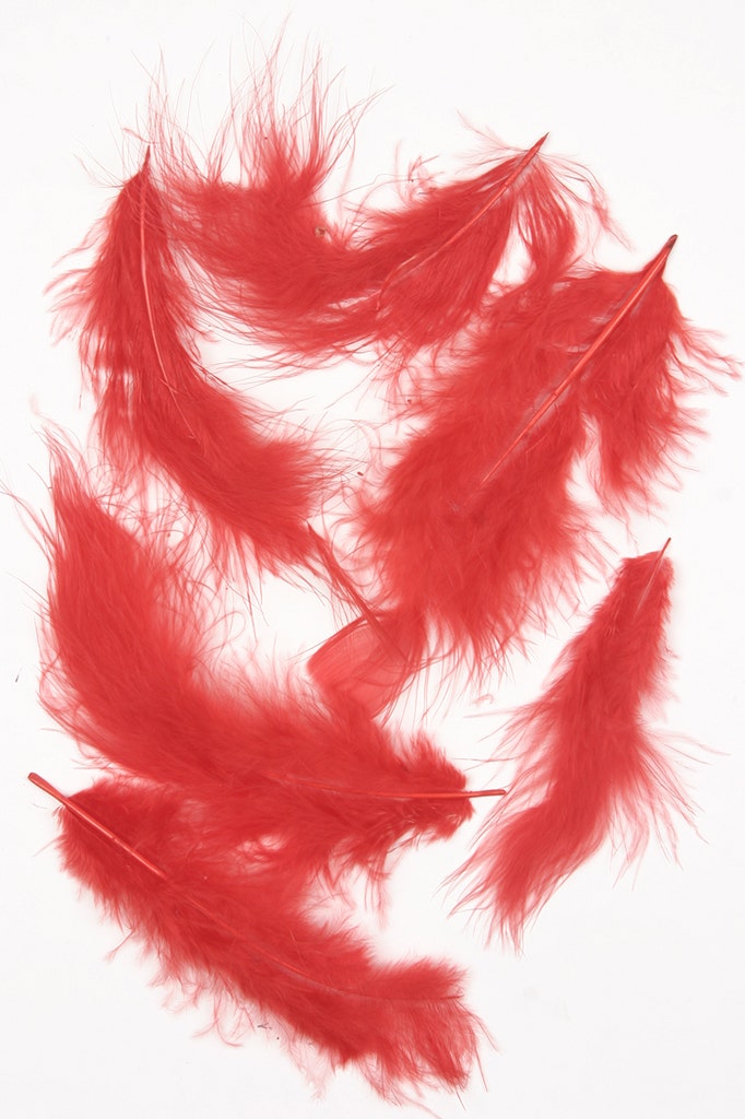 Loose Turkey Marabou Dyed - Red