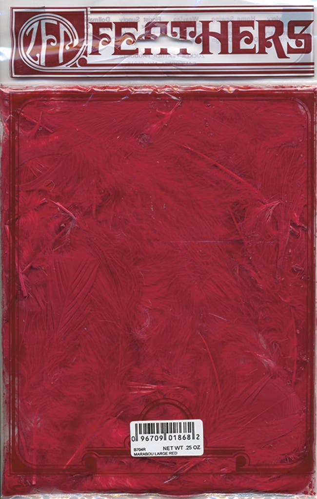 Loose Turkey Marabou Dyed - Red