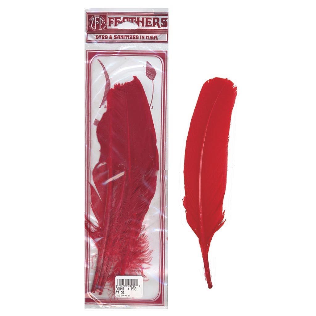 Turkey Quills Dyed - Red