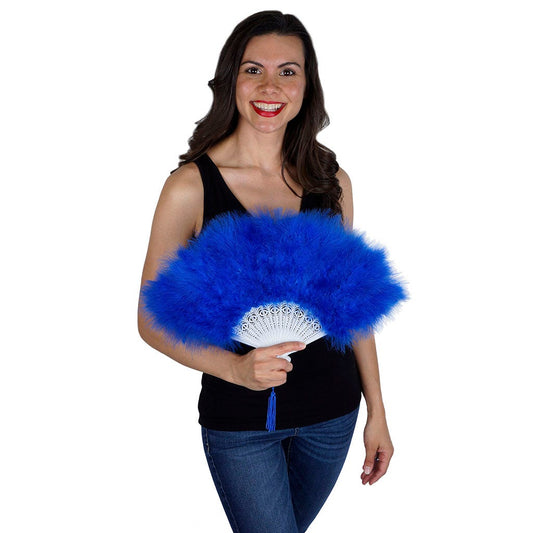 Marabou Feather Fan - Royal