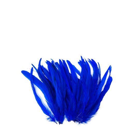 Rooster Coque Tails White-Dyed - Royal
