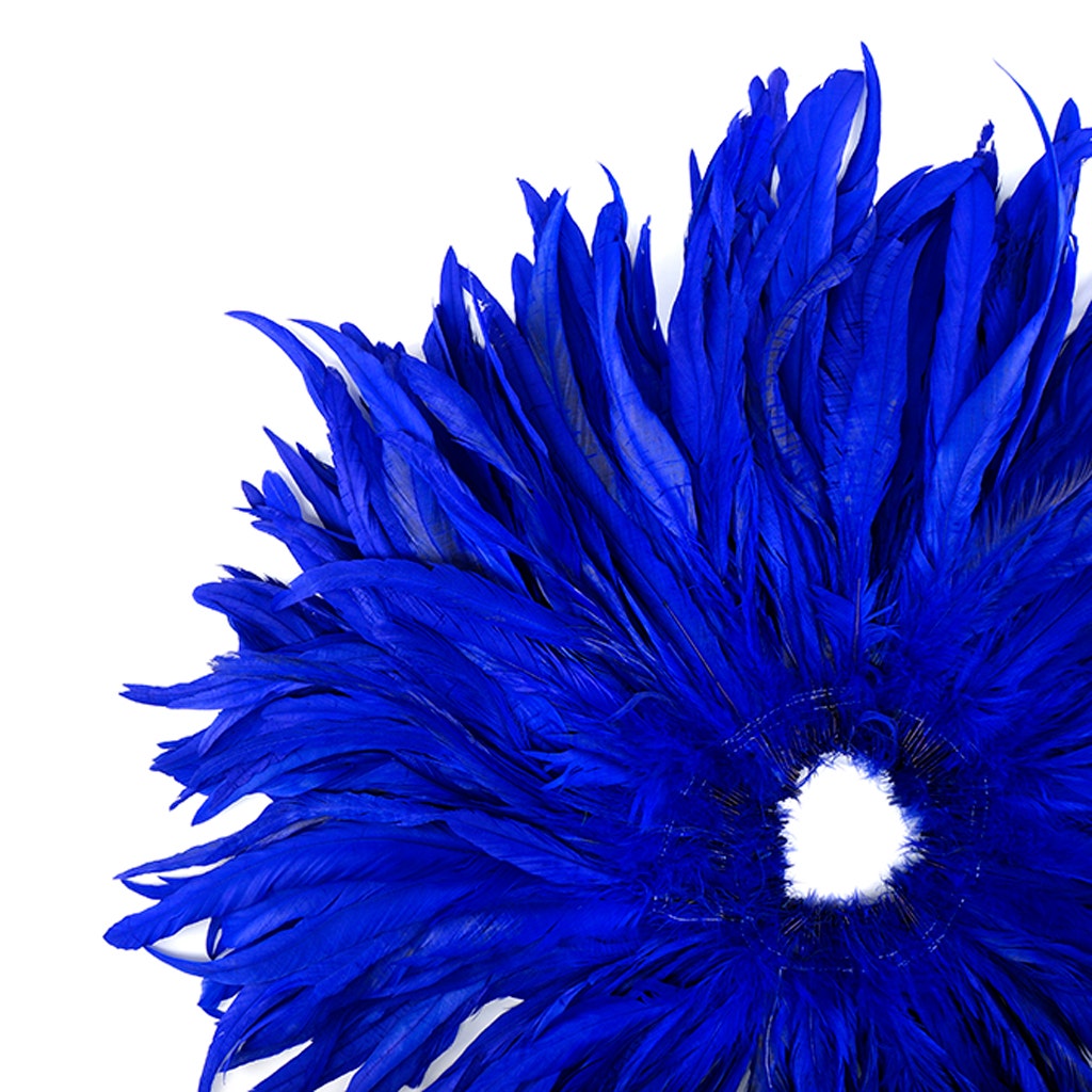 Rooster Coque Tails-Bleach-Dyed - Royal