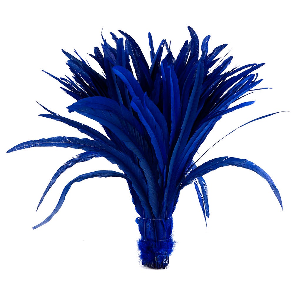 Rooster Coque Tails-Bleach-Dyed - Royal