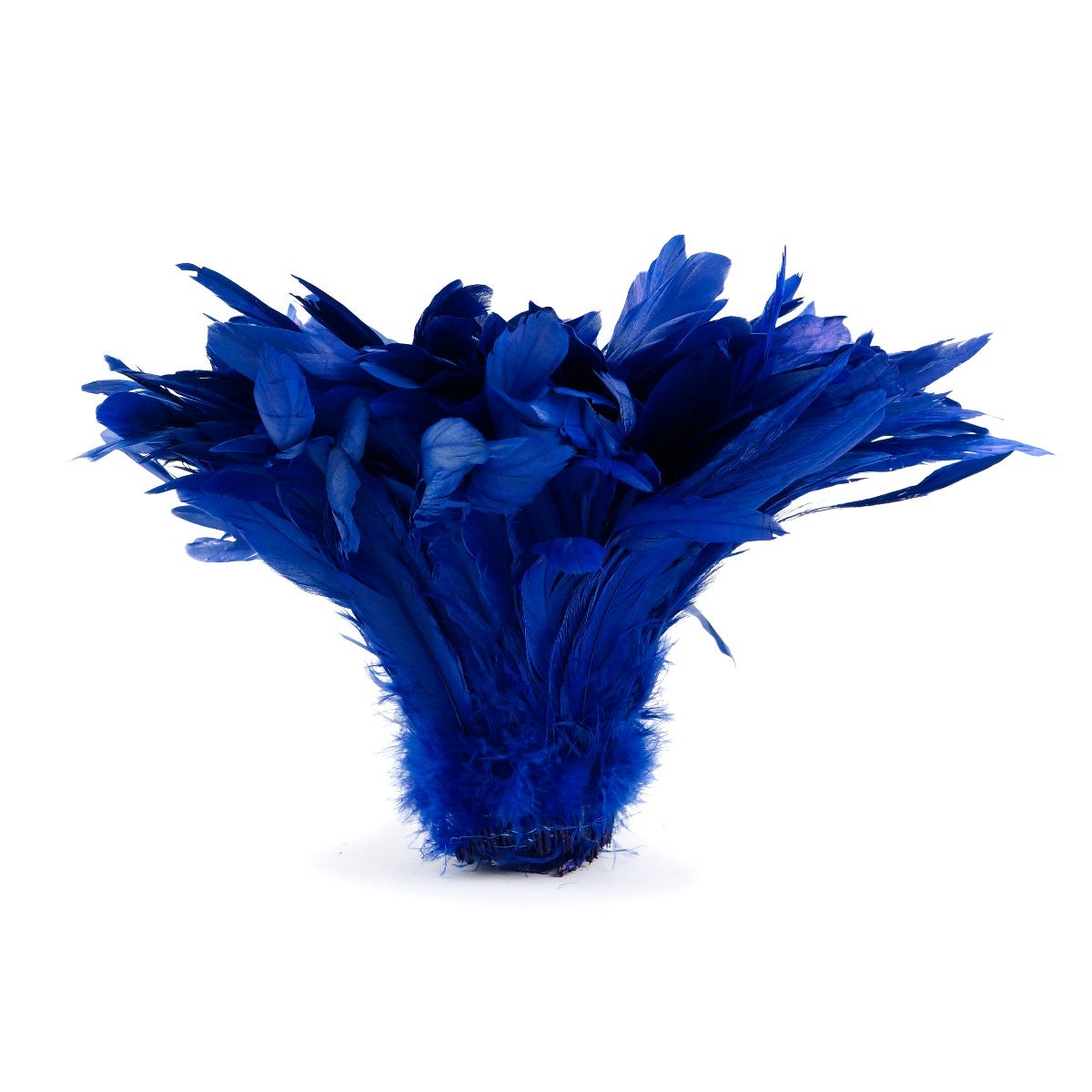 ROOSTER COQUE TAILS FEATHERS BLEACH DYED 7-10” - 1/2 Yard ( 18" ) - Royal