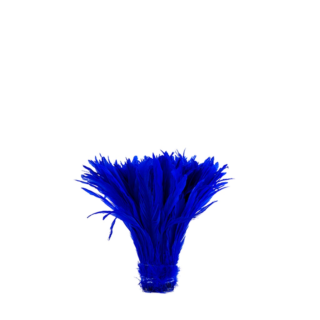Rooster Coque Tails White-Dyed - Royal