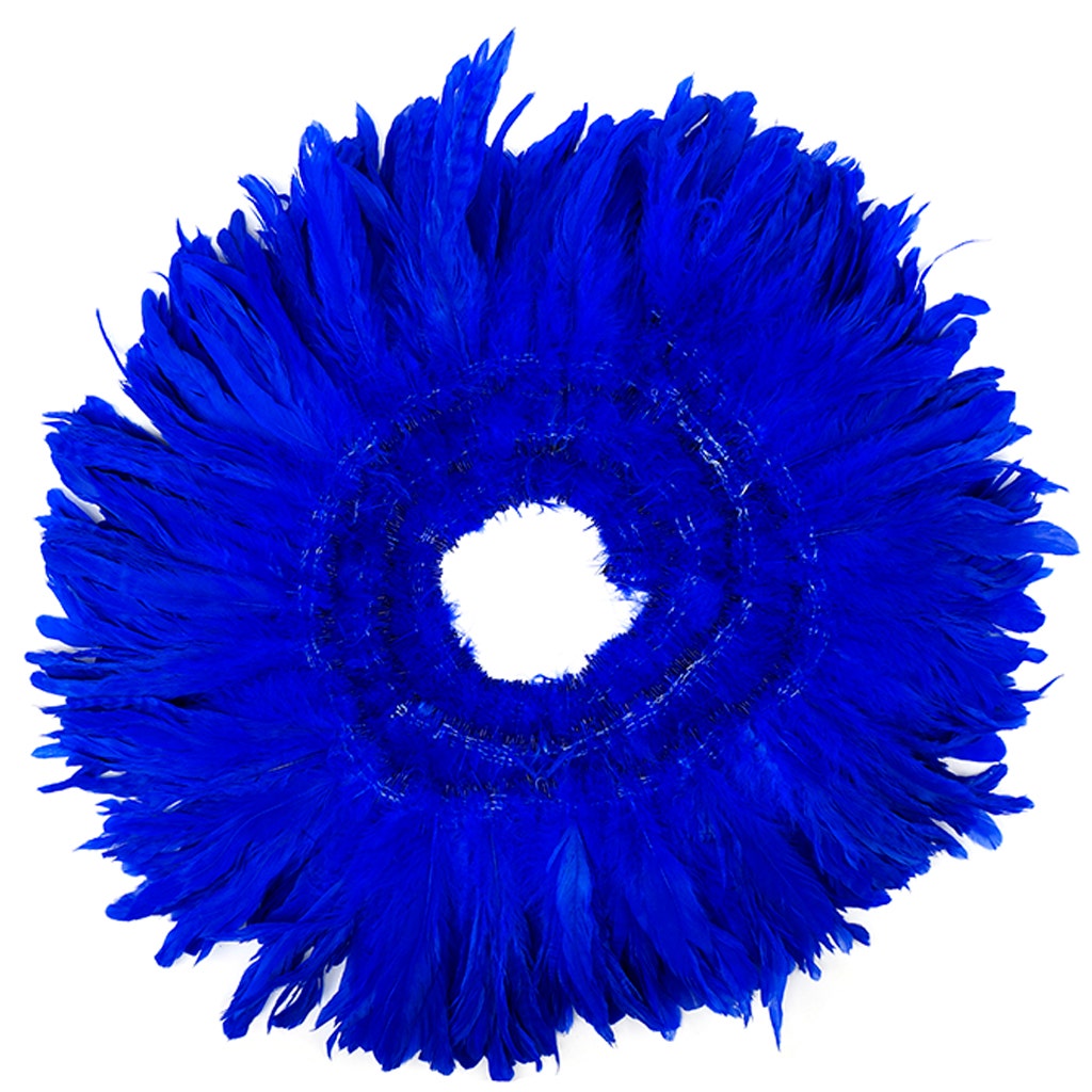 Rooster Coque Tails White-Dyed - Royal