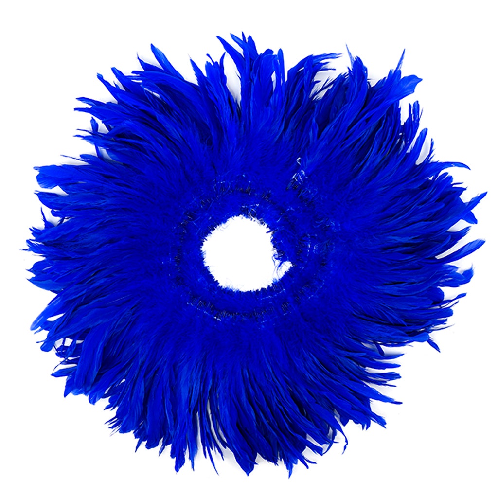 Rooster Coque Tails White-Dyed - Royal