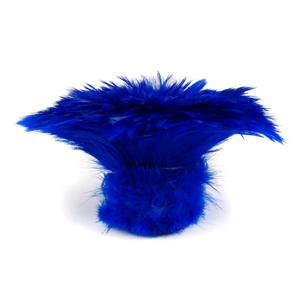 Rooster Hackle-White-Dyed - Royal