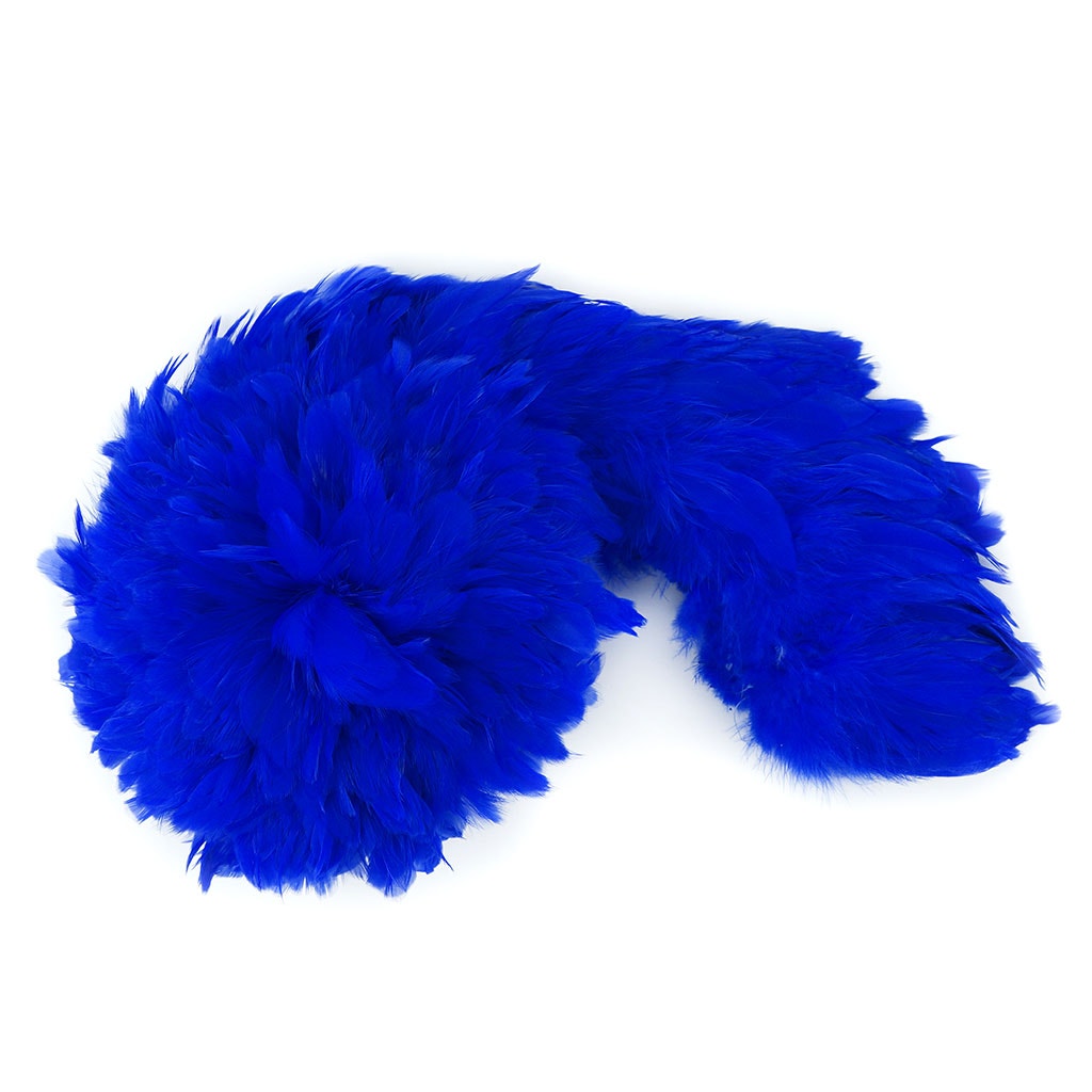 Rooster Schlappen-White-Dyed 1YD - Royal