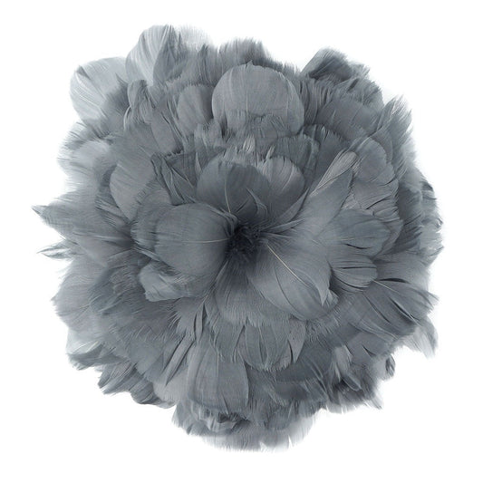 Goose Coquille Feathers Dyed - Silver