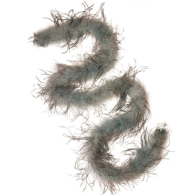 Marabou and Ostrich Feather Boa - Silver